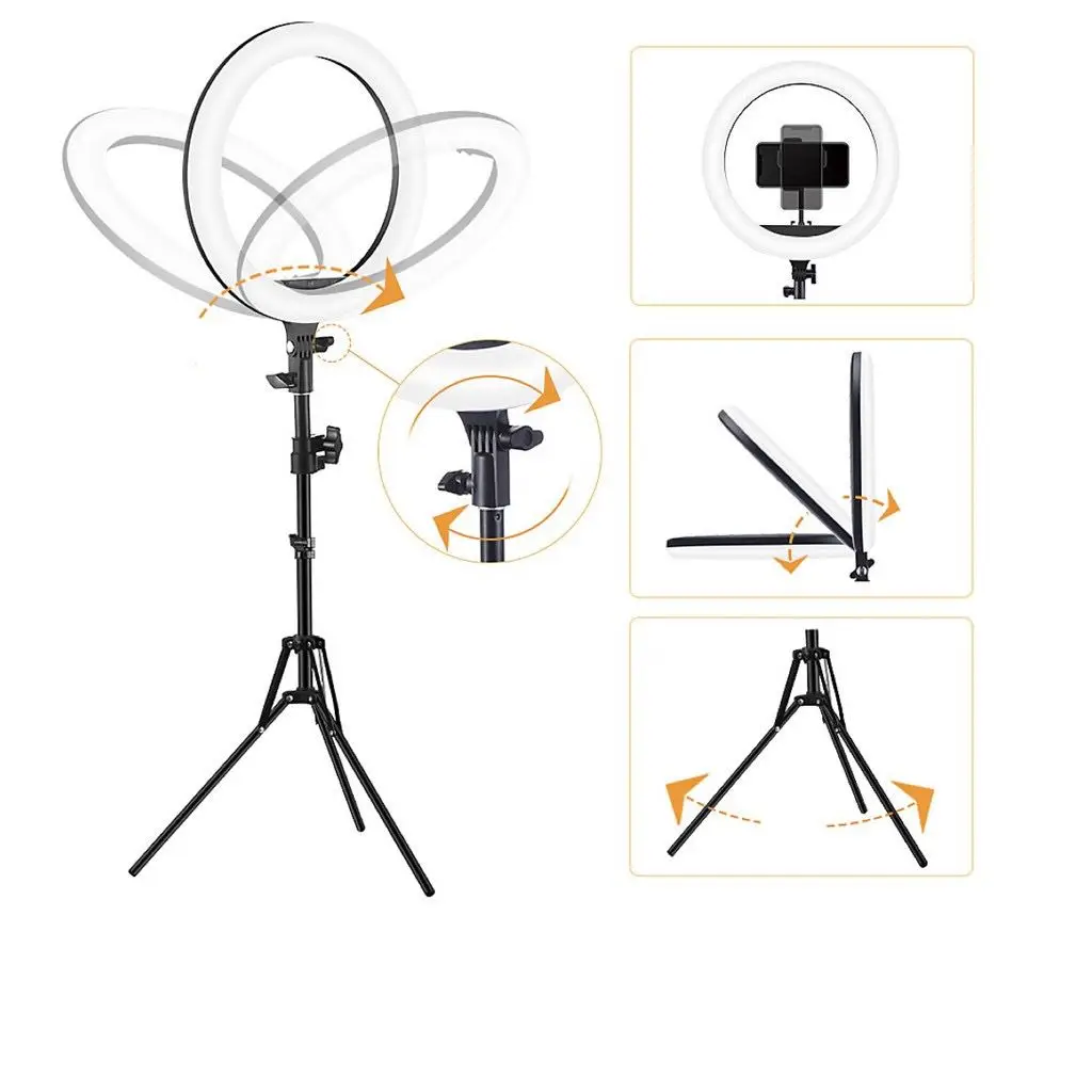 26 سنتيمتر مصباح مصمم على شكل حلقة نوع مصباح مصمم على شكل حلقة و 2 متر ترايبود تسليم سريع الوطنية بيع