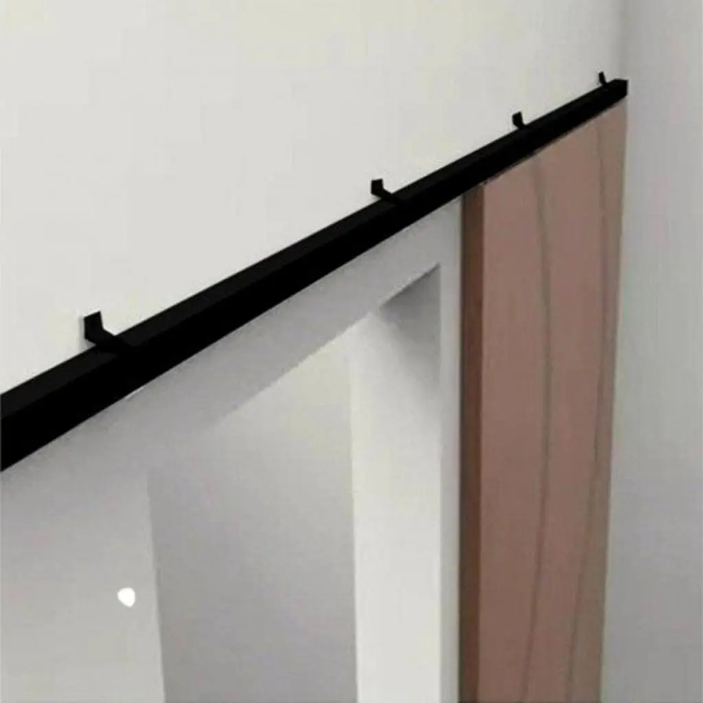 1,80M Black Rail Roller Running Door Kit
