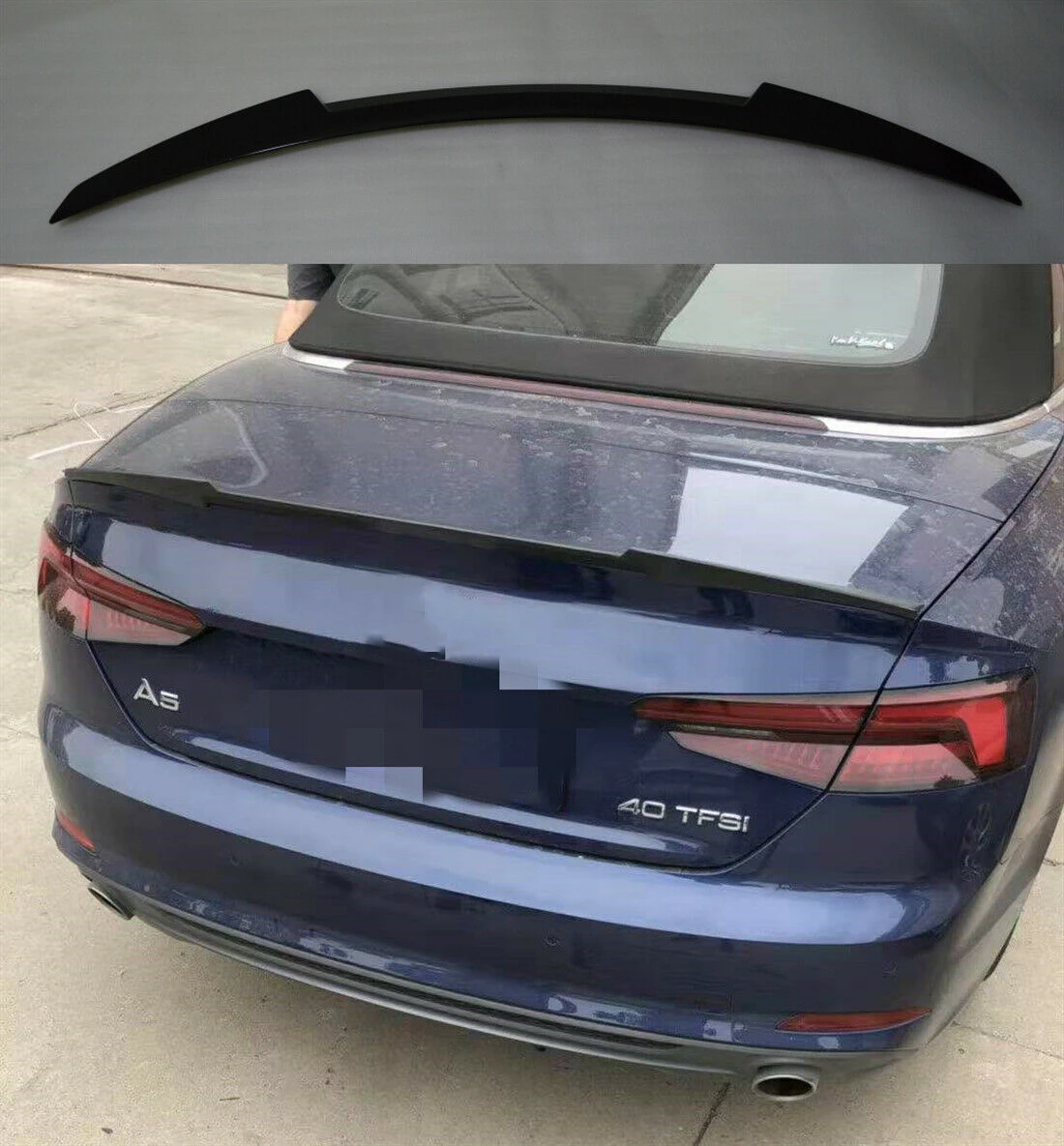 Spoiler Audi A5 B9 CABRIO From 2017  BRIGHT BLACK Spoiler