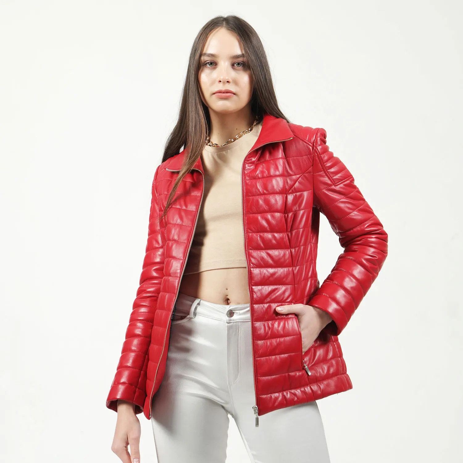 2021 Trendy Design Genuine Leather Jacket Women %100 Natural Sheepskin Shearling New Fashion Autumn Spring Semi-Long Colors