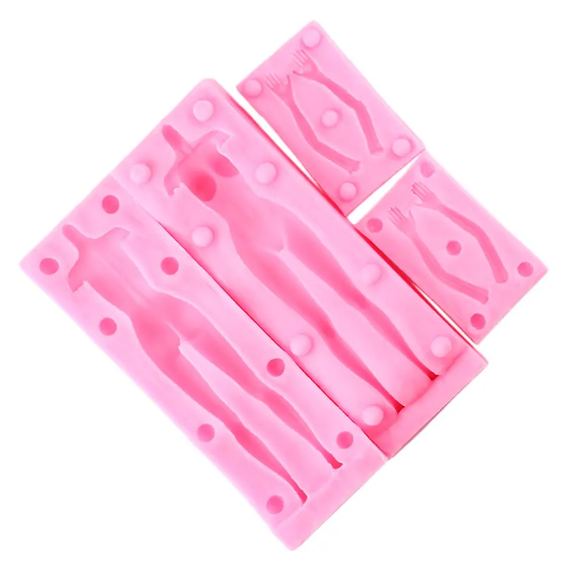 3D Doll Body Molds Silicone Mold DIY Party Fondant Cake Decorating Tools Chocolate Gumpaste Mould Candy Clay Resin Moulds