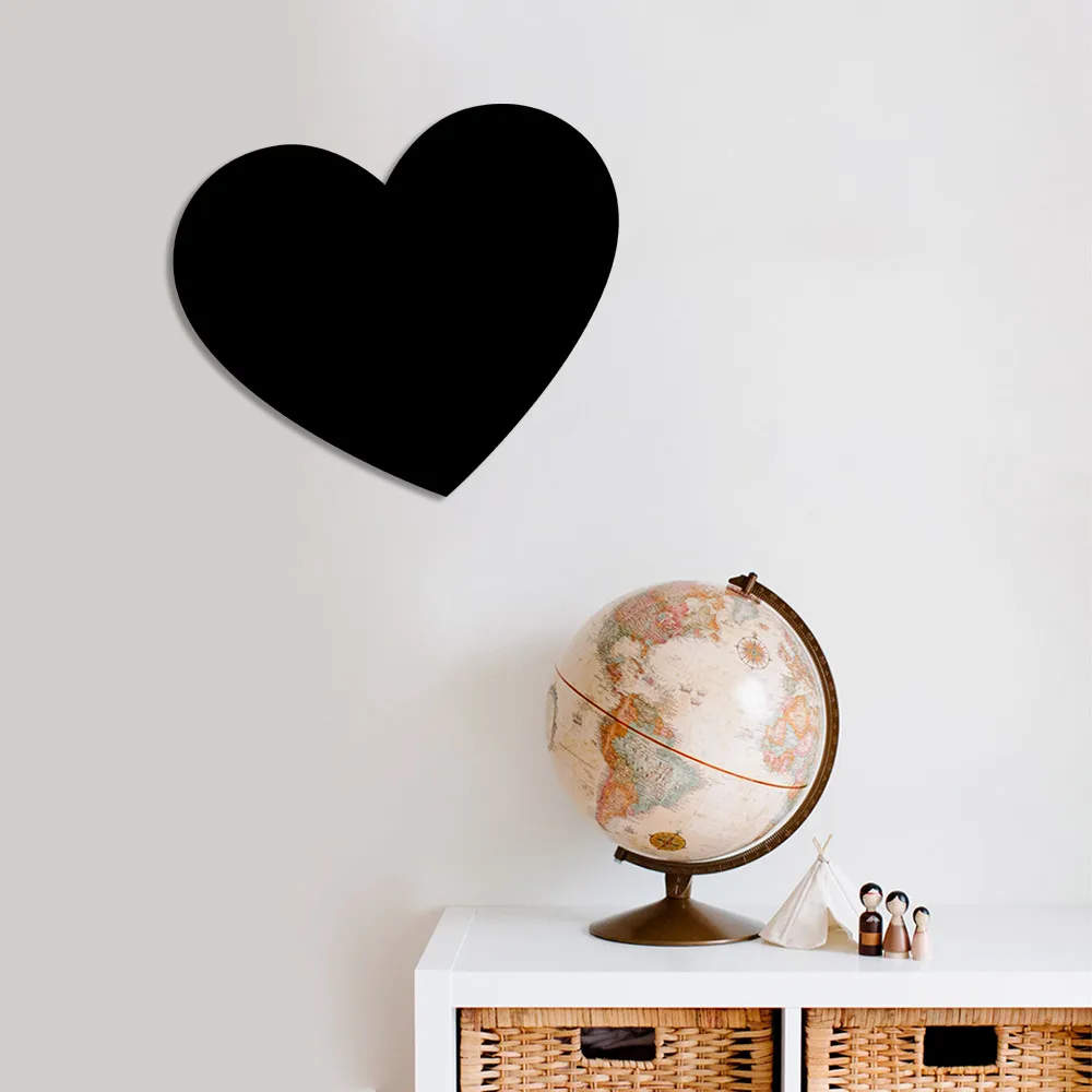 Large Wide Heart Shape Wall Room Birthday Decoration Wooden Table 50x44cm