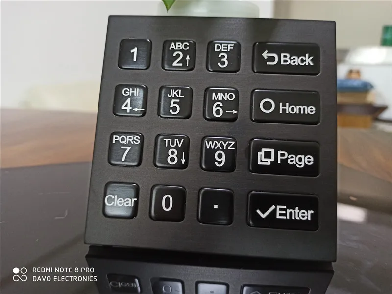 Black Color Panle Mount Metal Keypad With 16 Key Buttons Stainless Steel Numeric Keyboard