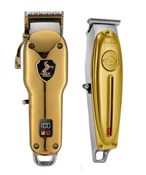 Kemei Professional Hair Clipper 2030 + Kemei Professional Hair FINISH KAMI km Golden 1949