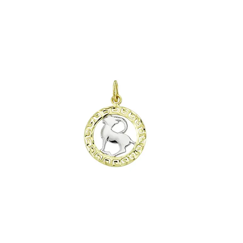 14K Solid Gold Zodiac Capricorn Horoscope Star Sign Necklace