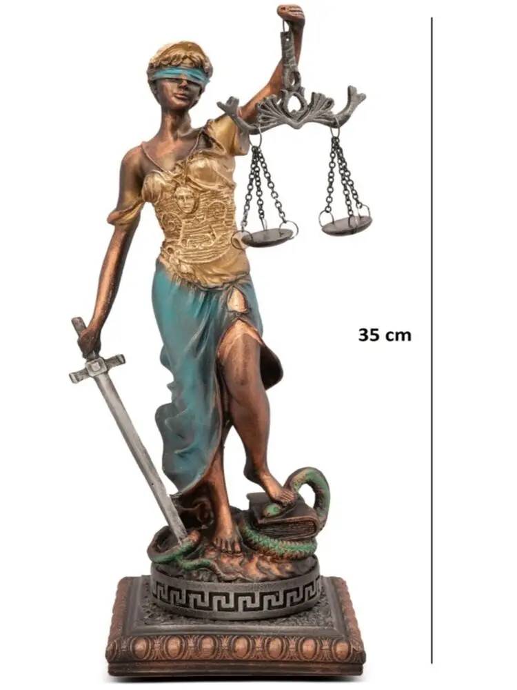 Scales of Justice 35 Cm Themis Original Handmade Gift Themis Statue Lawyer Judge Prosecutor Gift Set Free shipping