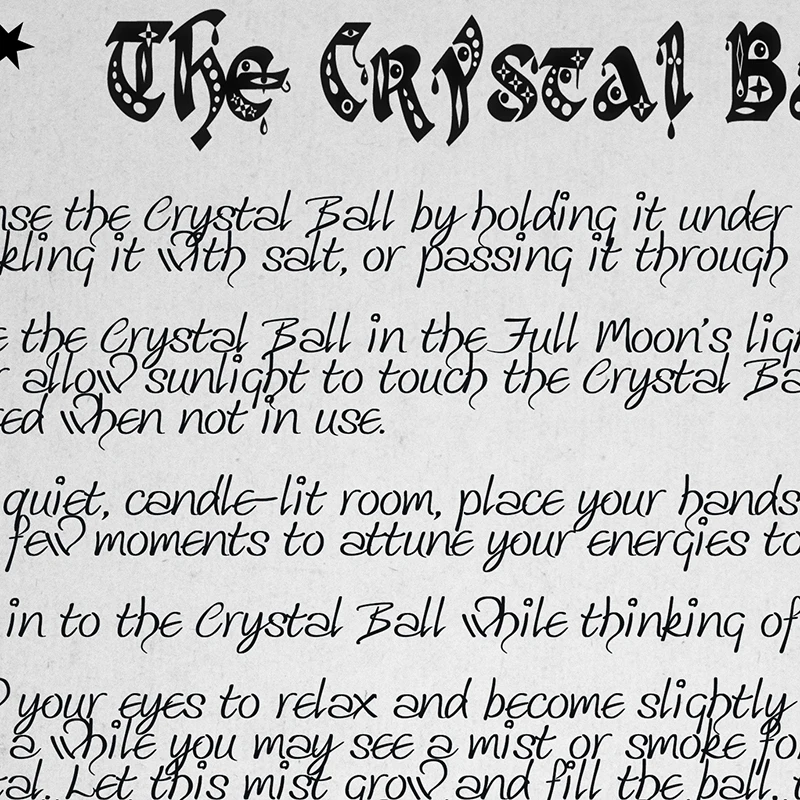 CRYSTAL BALL Vintage Poster Wiccan Magick Spells Wall Art Canvas Painting Empower Crystal Ball Retro Prints Wall Pictures Decor