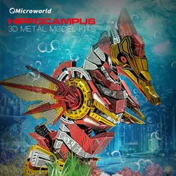Microworld 3D Metal DIY Puzzles Mechanical Hippocampus Model Colorful Animal Jigsaw Educational Toys Birthday Gifts For Teen