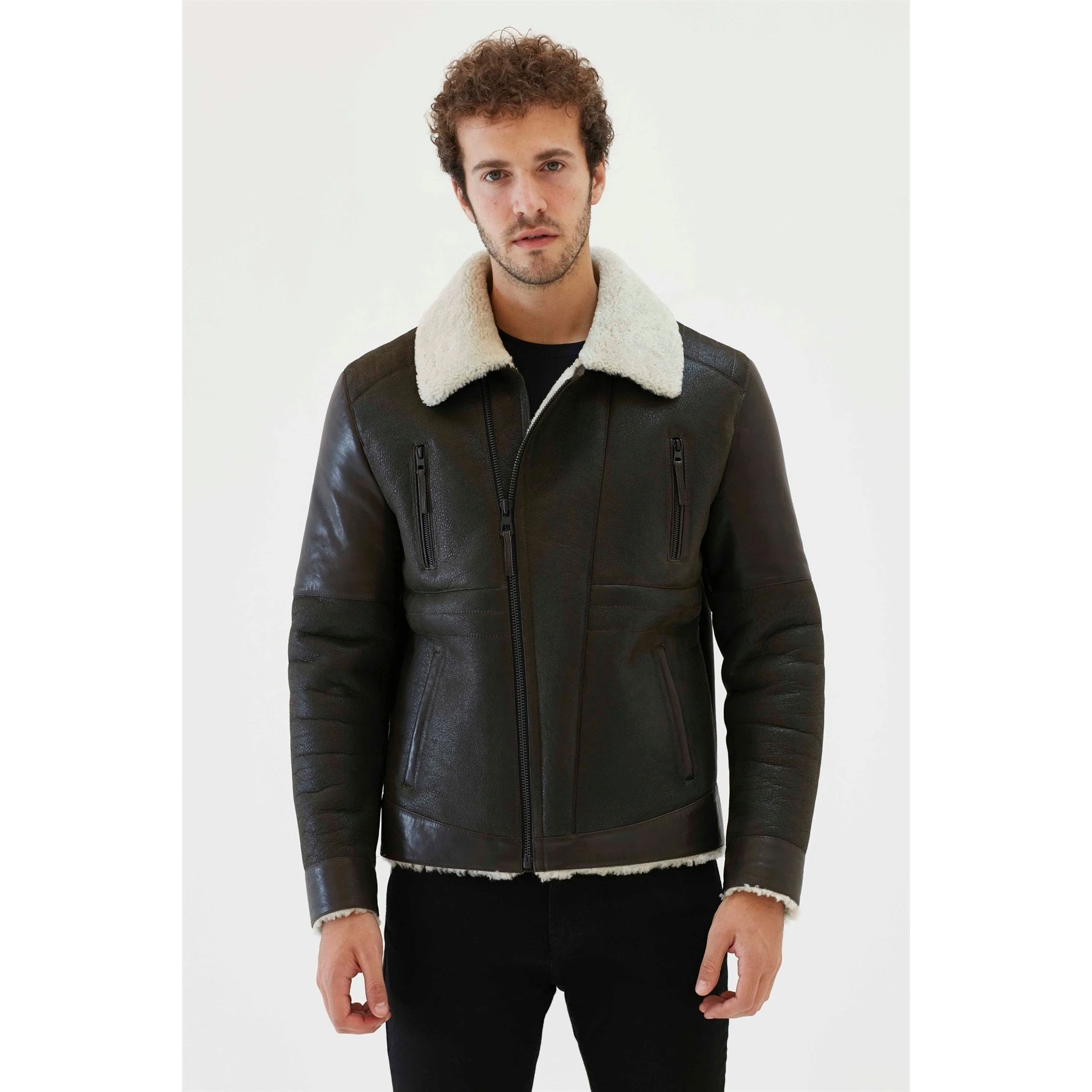 Free shipping FastFashion from genuine sheepskin men's coat winter sheepskin coat keeps you warm at -30 degrees