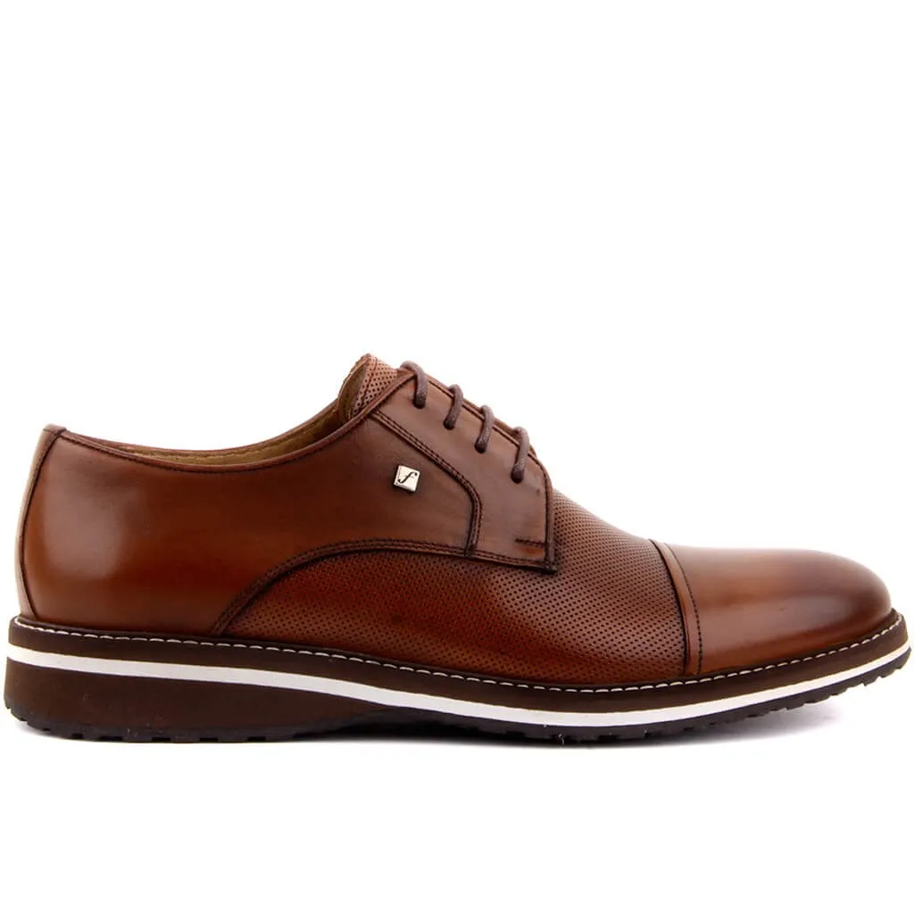 Fosco-Tan Leather Men 'S Casual Shoes