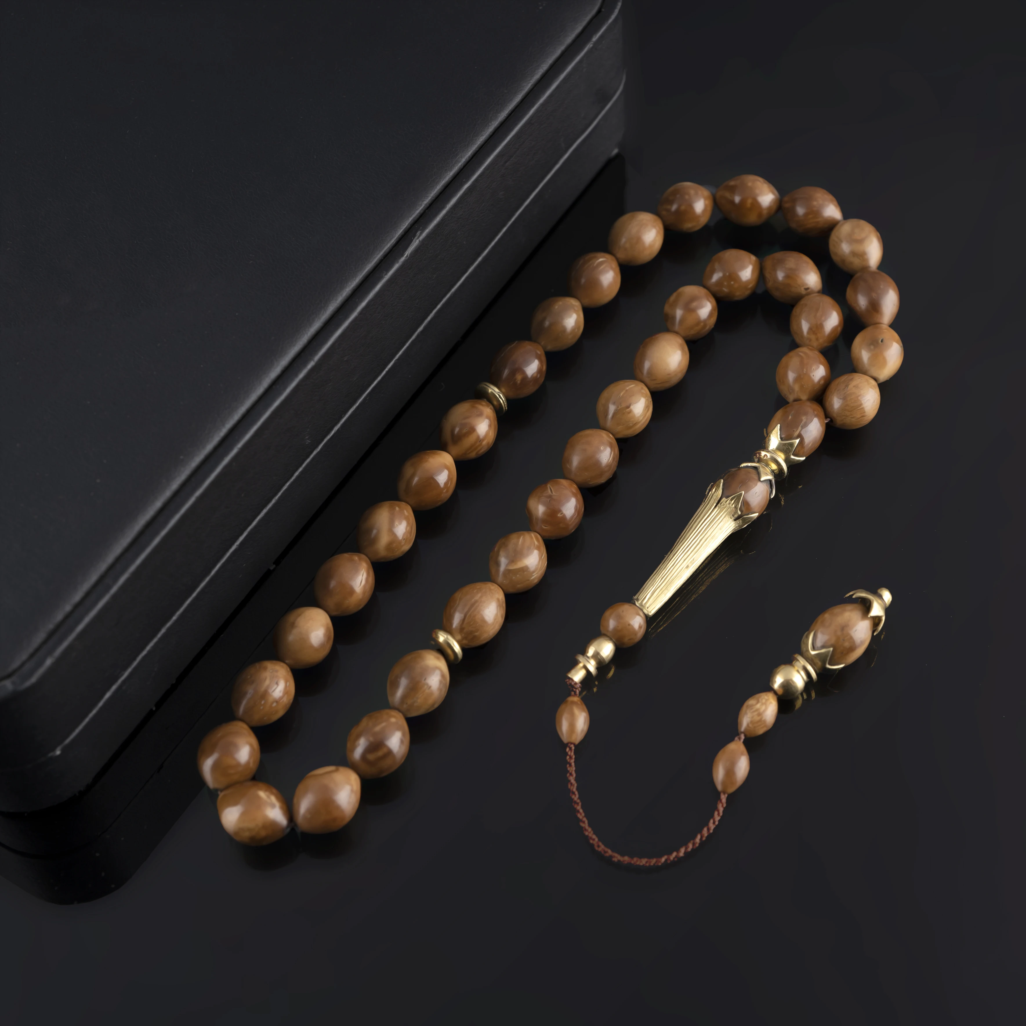 High Quality Muslim rosary  Accessories For Men Tassel Original koka stone 33 Pcs size 10mm Brown color gift, free shopping