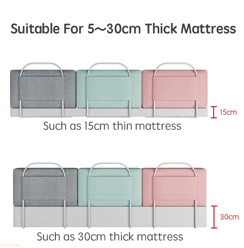 1 Stück 47 cm Kinderbettbarriere für Babybett Zaun Geländer für Kinderbettschutz Bettgitterschutz für Kinder – Detail 3
