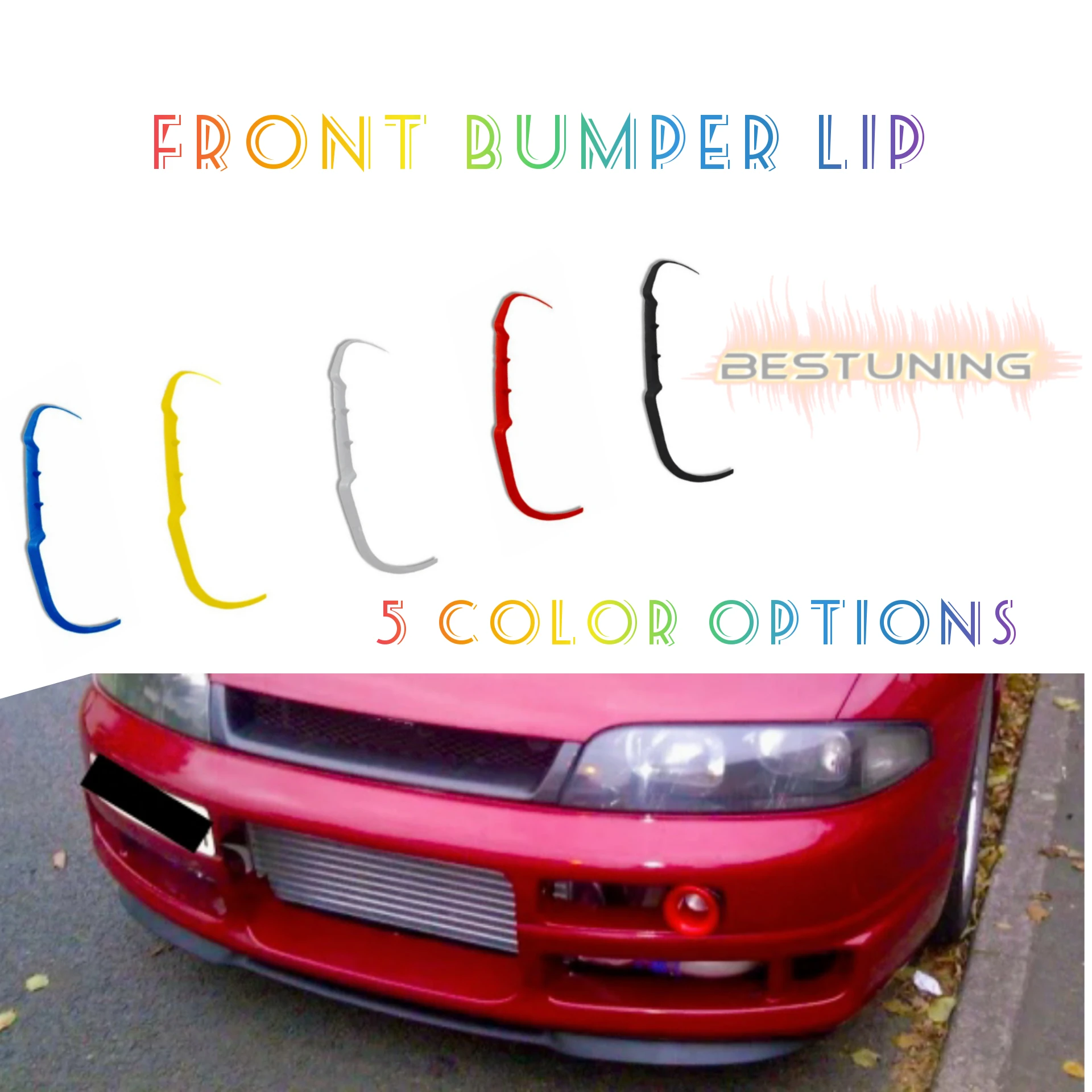 For Nissan Skyline R32 R33 R34 CUPRA R FRONT SPOILER FRONT BUMPER LIP Spoiler Universal 3PCs body kit sport accessory tuning