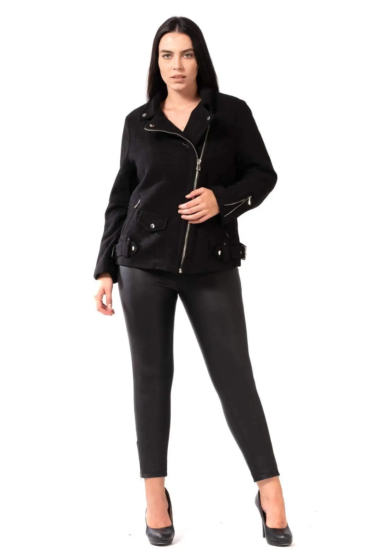 Hanezza Plus Size Stamp Sports Jacket