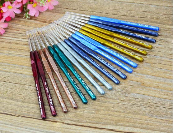 Original Tulip (TULIP) Plastic Handle Lace Crochet, Hook Knitting Needle, 14 cm 1pc No 0 - 22 - Diy - Stainless - Yarn Sweater Weave Sewing - Craft