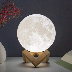 Powered Led Moon Lampe Batterie mit Stütze, Sternennachtlicht, Schlafzimmerdekoration, Kindergeschenk, 8 cm 6 Hauptverkäufe Baby Casal - №4