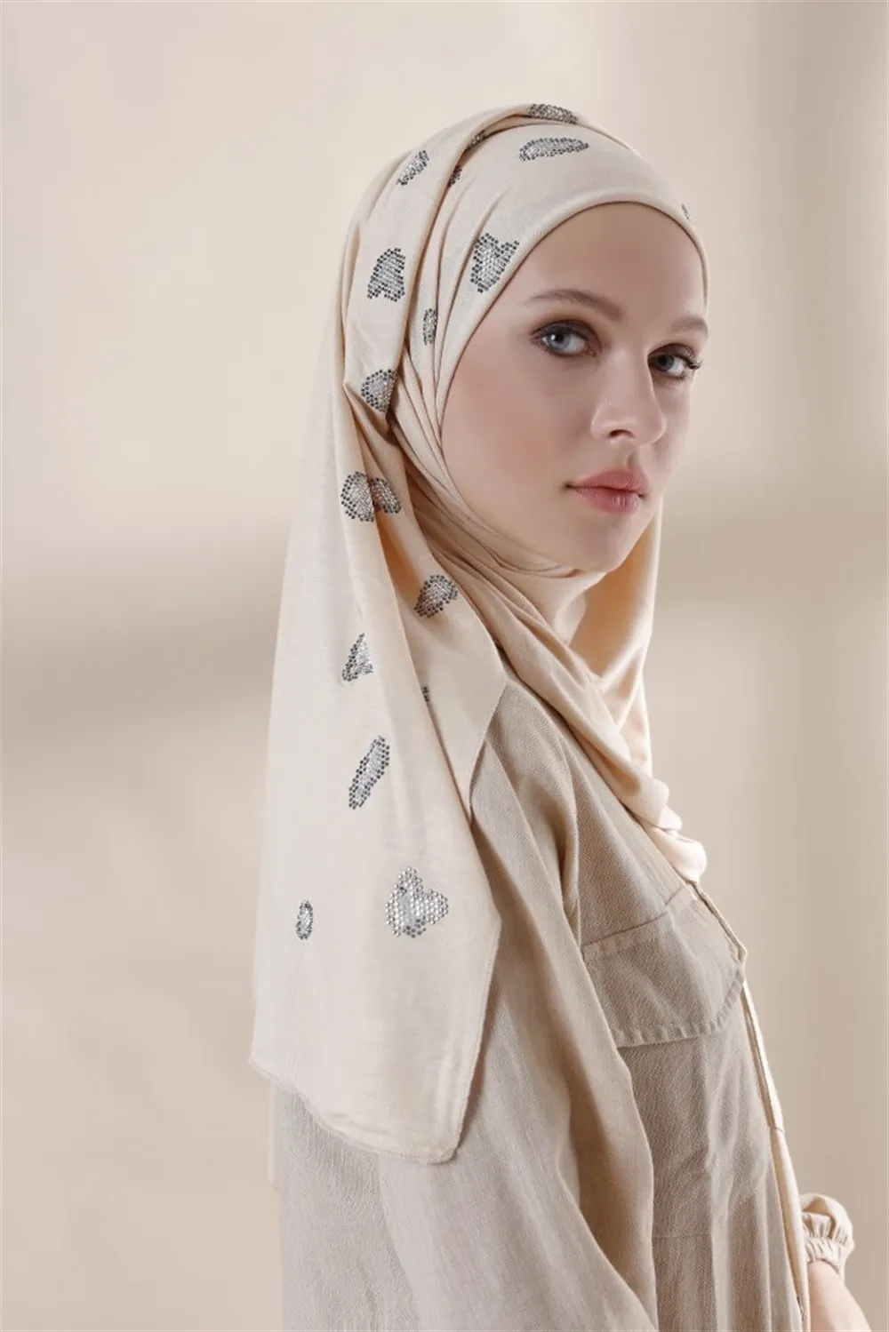 Hijab For Muslim Women Head Turbans Scarf Cotton Fashion Shawls Foulard Hand Embroidered Practical Turbante Mujer Arabic Turkey