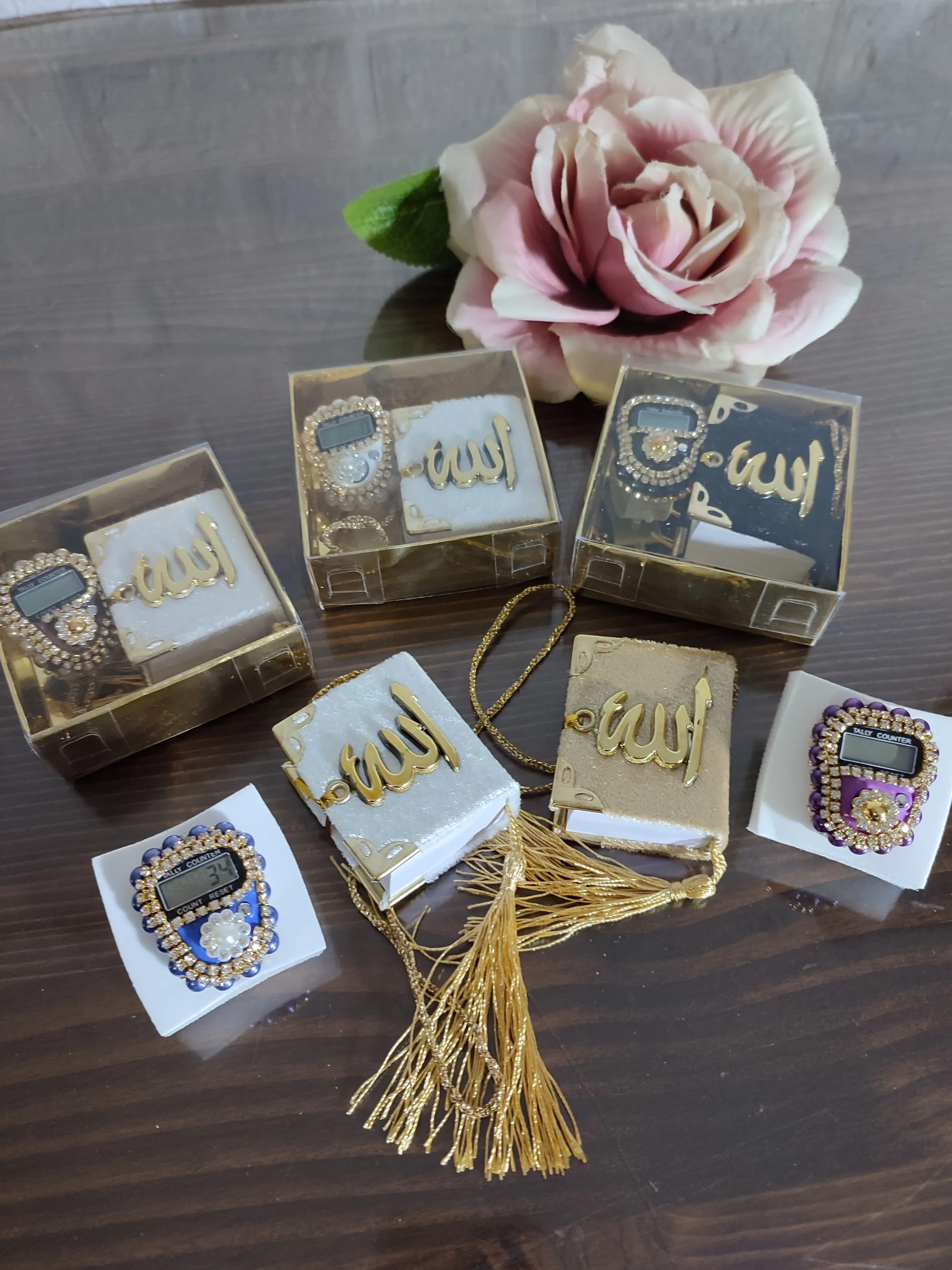 Personalized Mini Quran Set with Rosary Tasbeeh