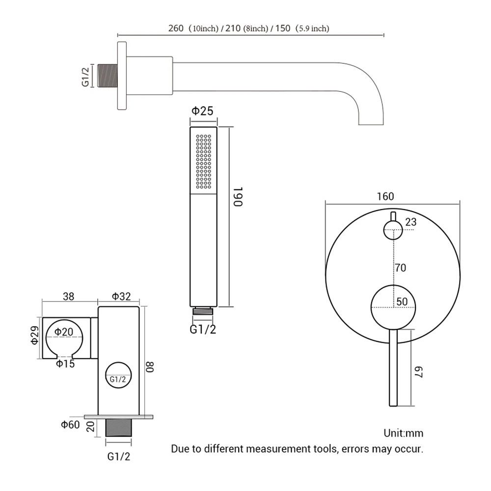 Rubinetto doccia bagno spazzolato oro rosa Smesiteli ottone Kit valvola deviatrice a 3 vie miscelatore caldo e freddo rubinetto vasca beccuccio