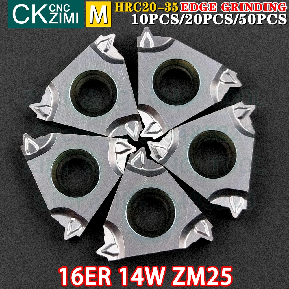 

10PCS 16ER 14W ZM25 Carbide Inserts Internal Thread Threaded Turning Inserts Tools 16ER CNC Mechanical Metal Lathe Cutting Tools