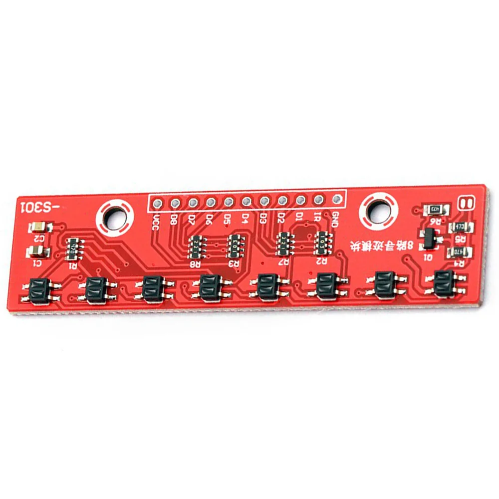 Taidacent 8 Way Infrared Line Tracking Sensor Module Line Follow Module Infrared Barrier Sensor Module Ir Line Following Sensor