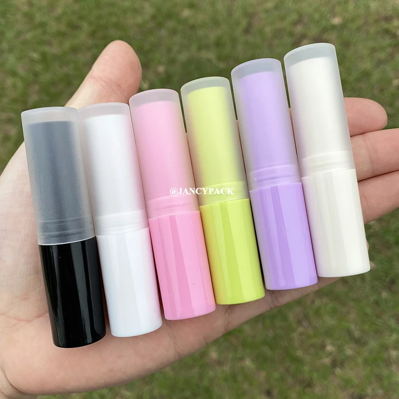 4g الوردي الأبيض مستحضرات التجميل لتقوم بها بنفسك فارغة Chapstick ملمع الشفاه أحمر الشفاه أنبوب بلسم مع قبعات الحاويات كريم شفاه زجاجة مستحضرات التجميل القابلة لإعادة الملء