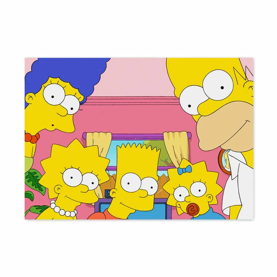 Placa Decorativa Familia Os Simpsons Te Olhando