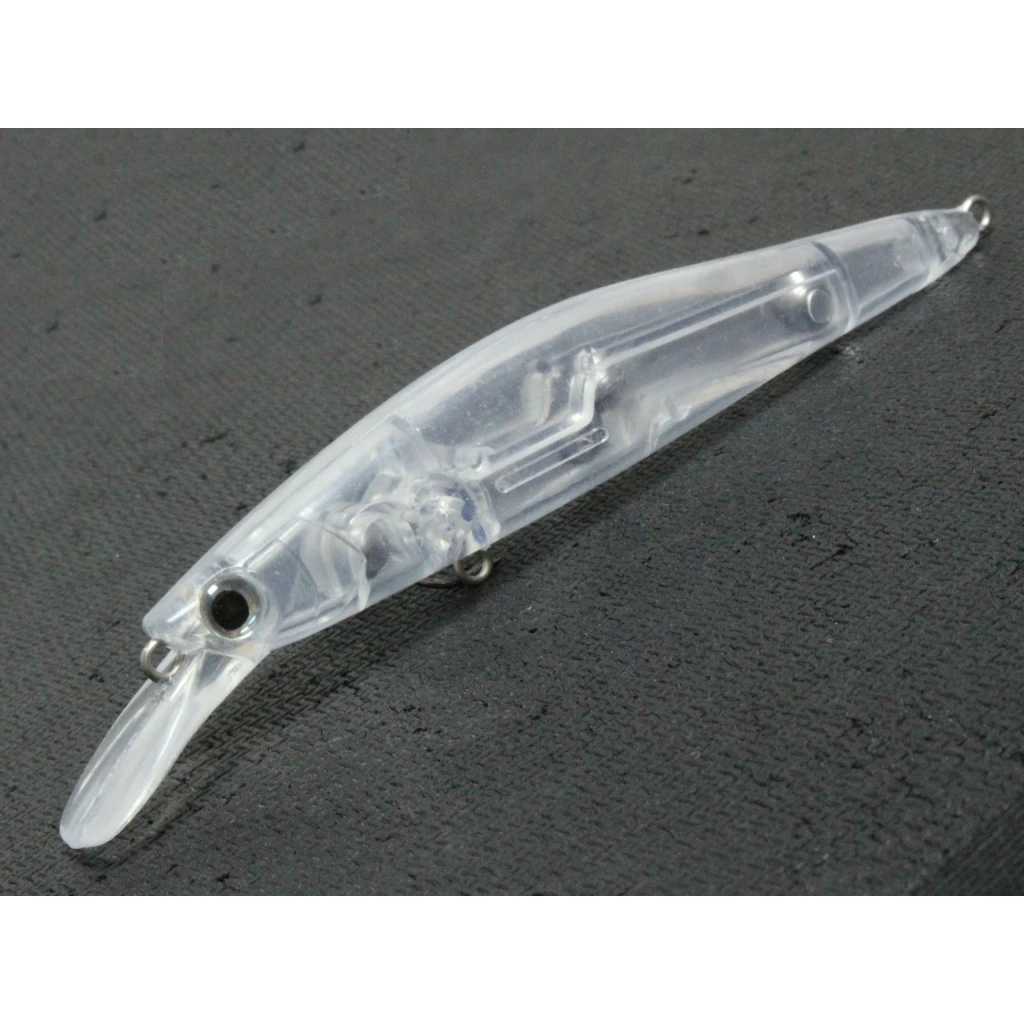 wLure 11.4cm Weight Transfer for Long Distance Casting Unpainted Clear Fishing Lures Bodies 10 Pieces with Eyes UPM673