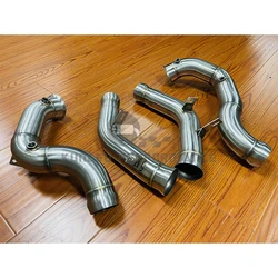 KUNGFU PERFORMANCE 3.0'' SS304 Exhaust Downpipe For Mer Cedes M177 AMG W213 E63 E63S 2016+ 4.0T