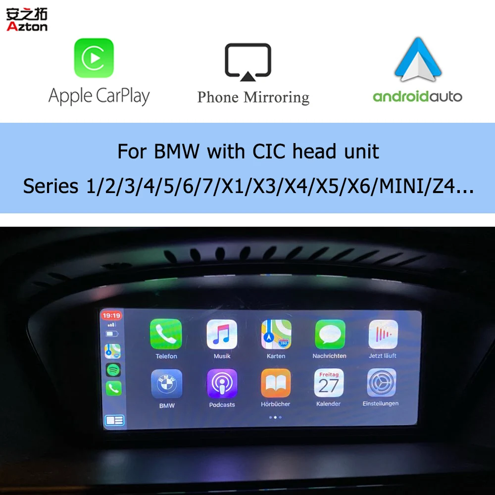 

Беспроводной смарт-модуль CarPlay для BMW, CIC, Apple, CarPlay, Android, автоматический интерфейс для серии 1/2/3/4/5/6/7/X1/X3/X4/X5/X6/mini/з4