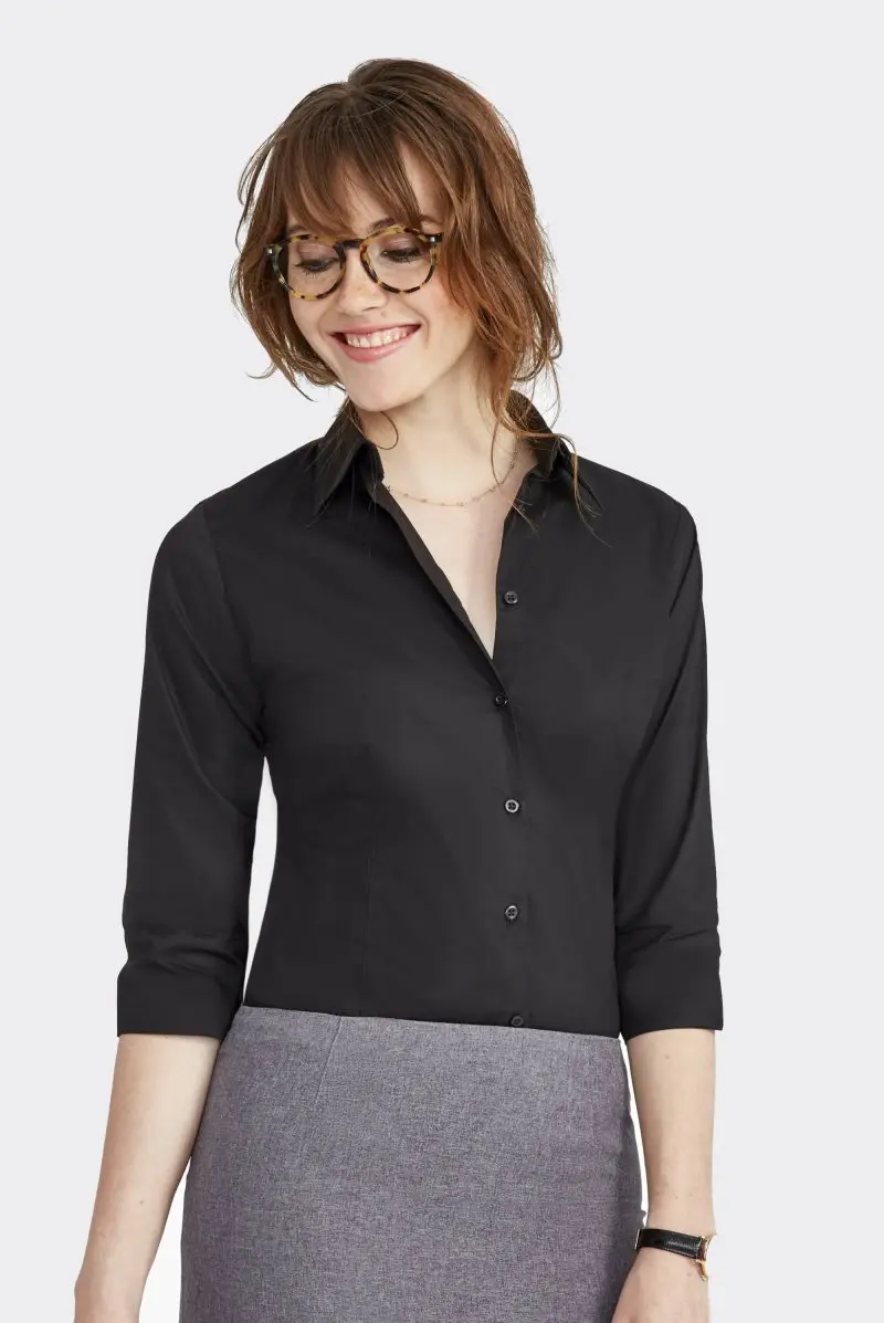 EFFECT ELEGANT-women's 3/4 sleeve STRETCH shirt