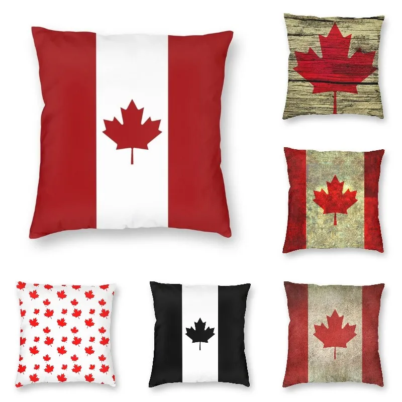 Canadian Flag Cushion Cover Two Side 3D Print Canada Flag Patriotism Floor Pillow Case for Sofa Cool Pillowcase Home Decoration