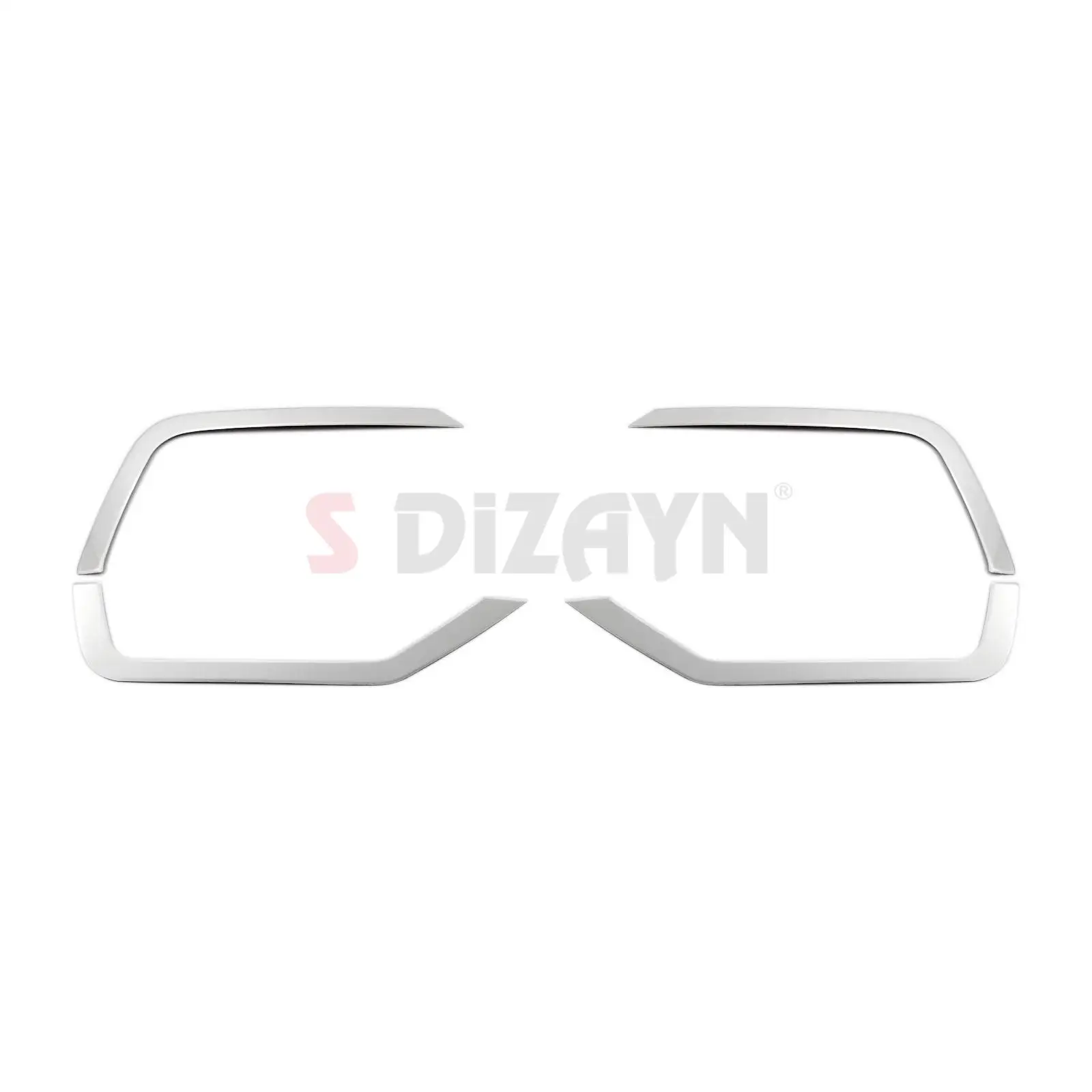 S Dizayn For Volkswagen Transporter T6 Facelift Chrome Fog Light Trim Stainless Steel 4 Pc VW Car Accessories Parts Auto Product