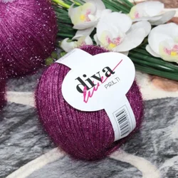 Glitter Crystal Hand Knitting Yarn, 21 Color - Eyelash - Waistcoat - Blanket - Cardigan - Scarf - Beret - Jumper - Spring - Summer - Winter - 72% Micropes 28% Lurex - (100 gr) - (210 mt) - Made In Turkey - DIY