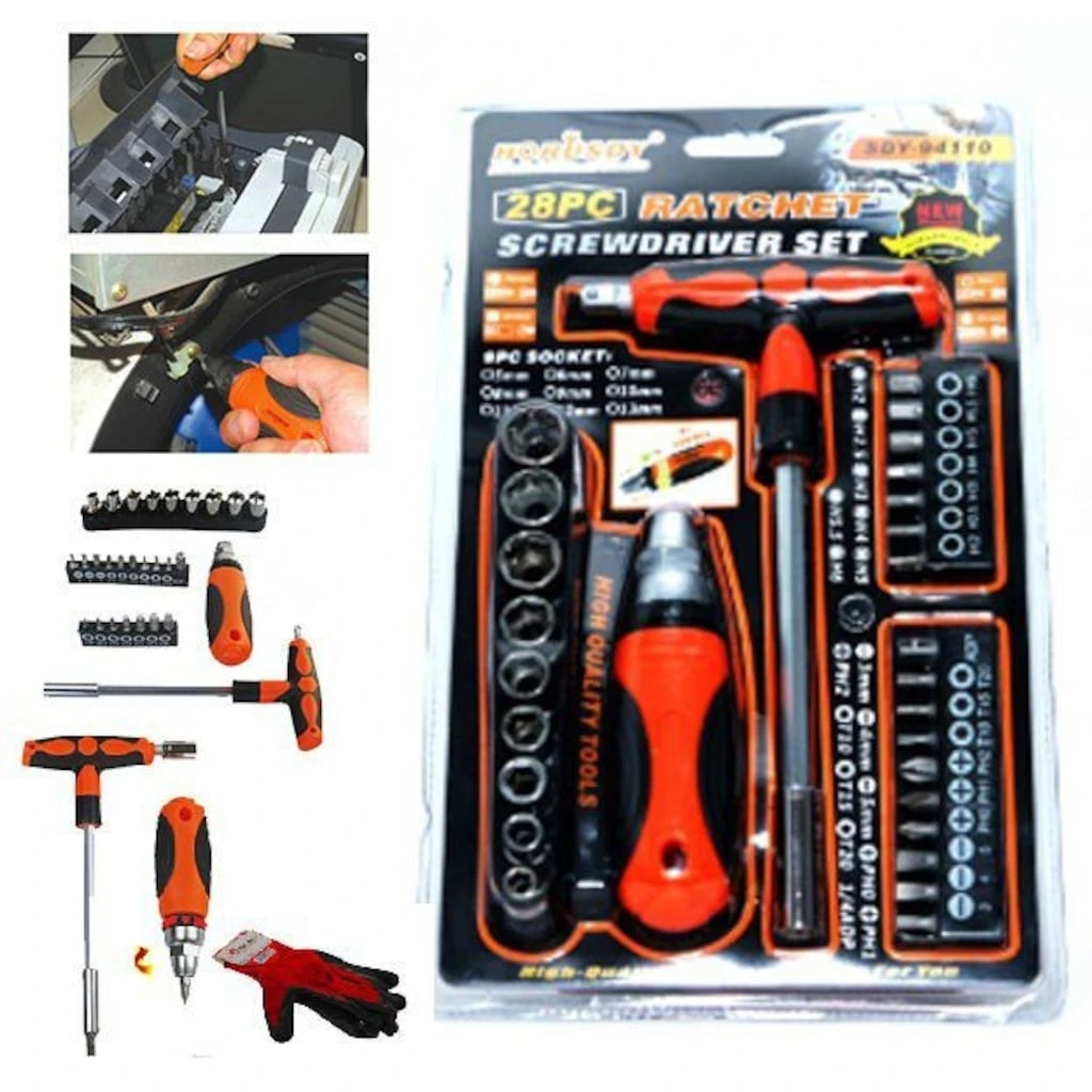 Sega-San Hobby Hand Tools Screwdriver Socket House Tool Set 28 Pieces Carbon Steel Fast Shipping From Turkey