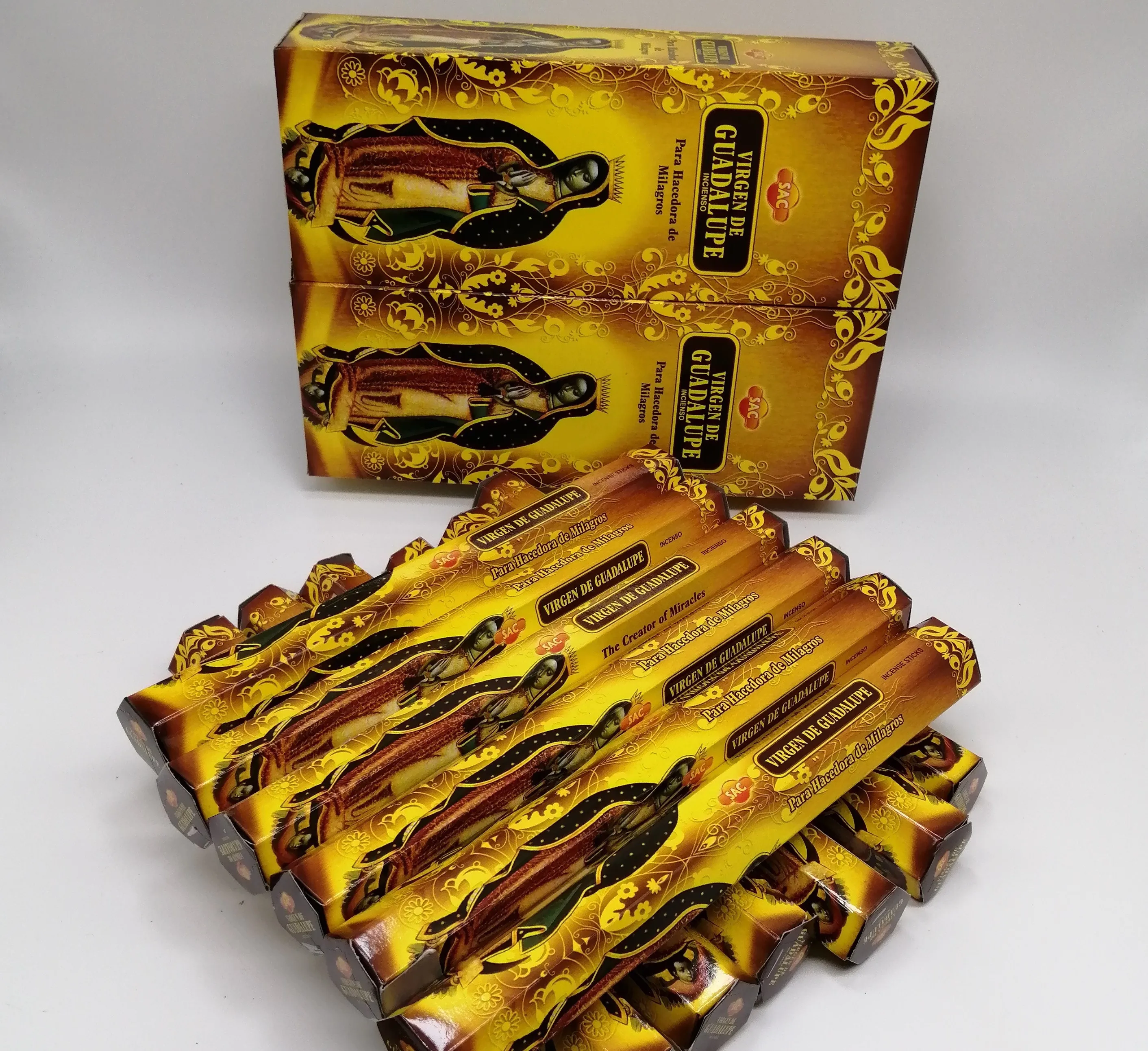 Virgin incense of GUADALUPE DE SAC 2 boxes of 6 boxes (240GR in TOTAL)