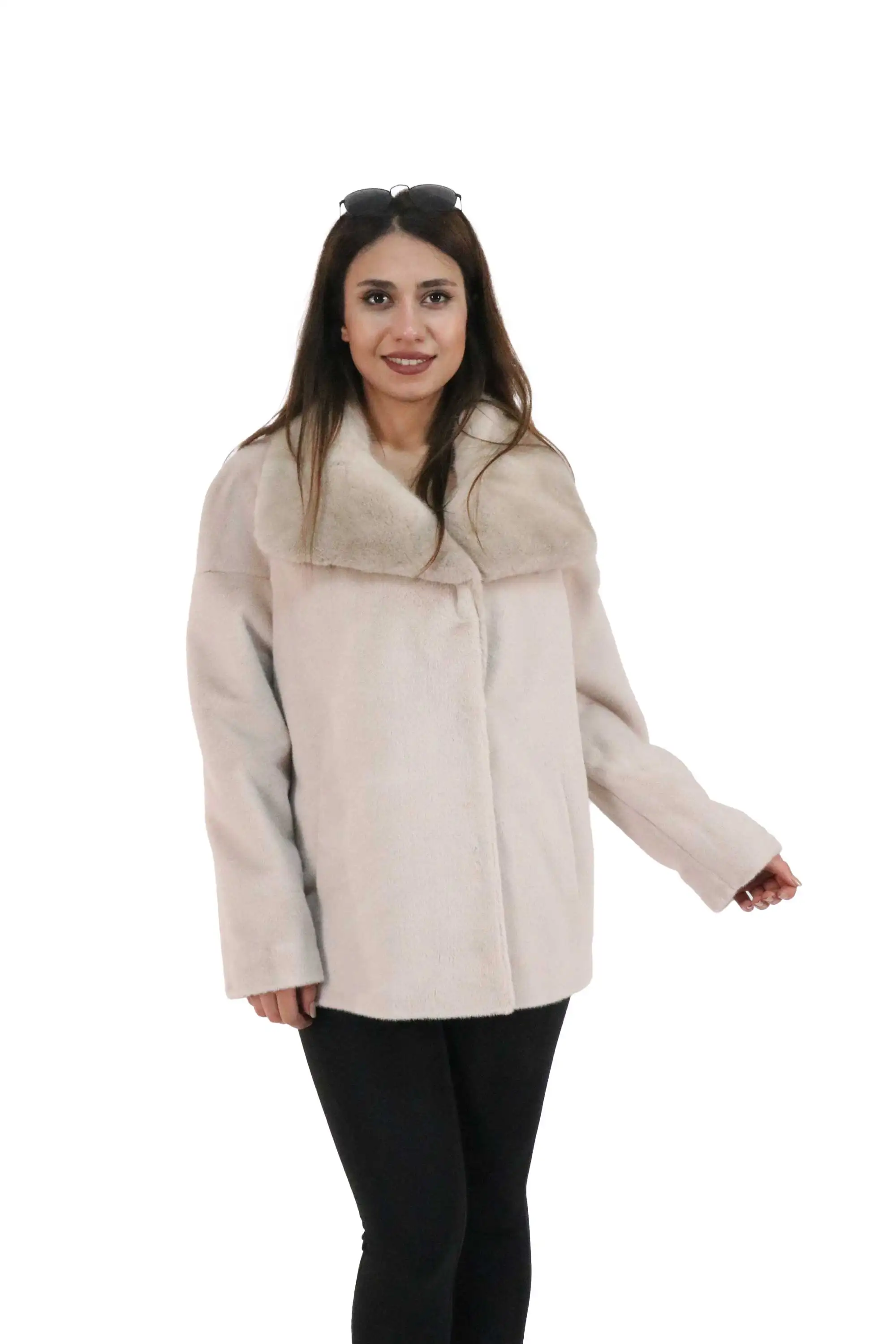 New Fashion real mink collar, High Quality 100% Genuine mink fur short jacket turkish fashion 2021