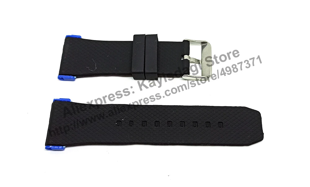 28mm Black Soft Silicone Watch Band / Strap Compatible for Puma Ultrasize PU102941002 PU103911013 PU103461010 PU103911003