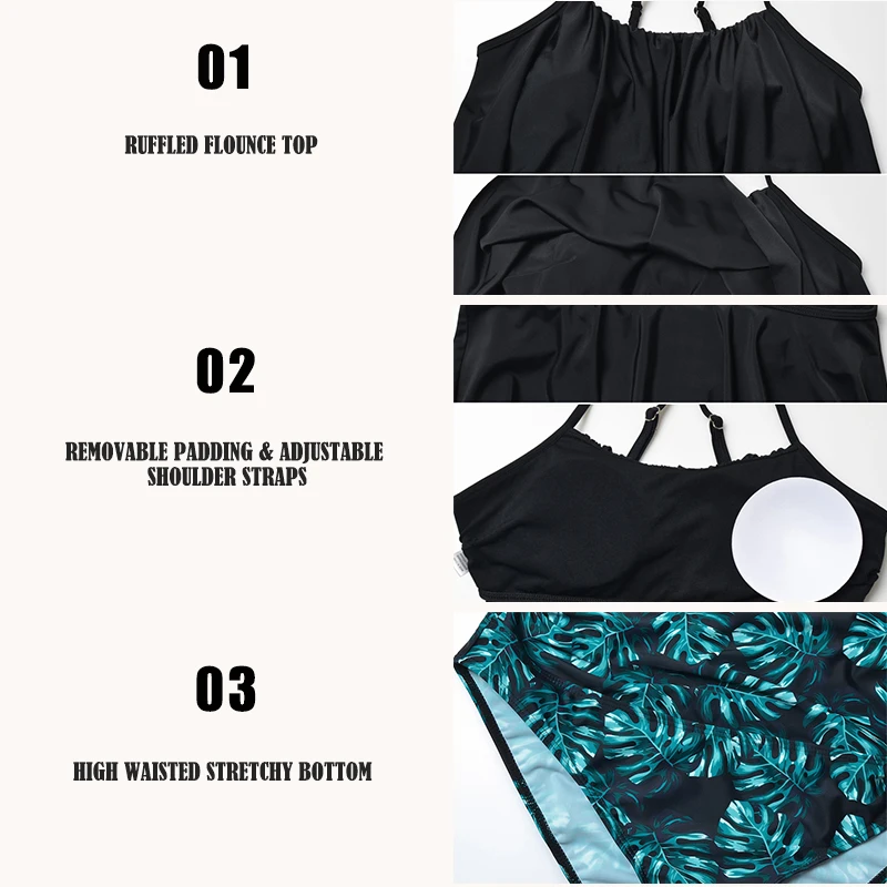 Maternity Tankini Swimsuit Bikini Set 2022 Summer Ruffle Tops High Waist Shorts Pregnancy Women Swimwear Bathing Suits