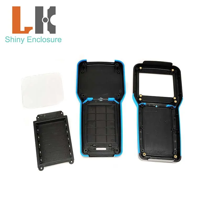 LK-HC38 High Quality 5AA Plastic Handheld Battery Enclosure Design Control Housing Case with LCD Screen 203x100x35mm