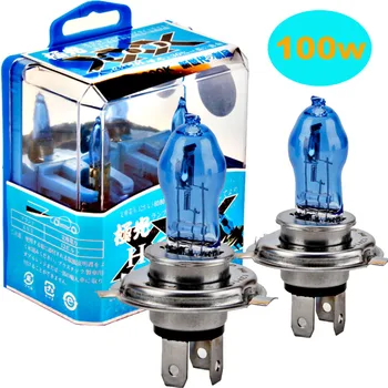 Halojen otomatik HOD xenon 6000K süper beyaz 100W araba H7 H4 H11 9005 9006 H1 H3 far lambasını değiştirin