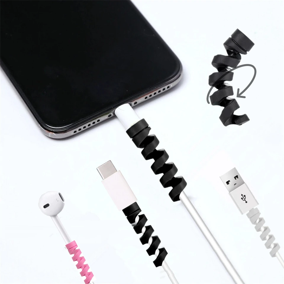 cable organizer Cable Protector For Phones Cable holder Ties cable winder Clip For Mouse USB Charger Cord management