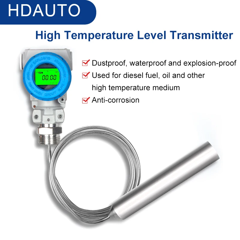 

High Temperature Level Transmitters Stainless Steel 420ma Anticorrosive Diesel Fuel Oil Water Petrol Tank Gauge Level Sensor