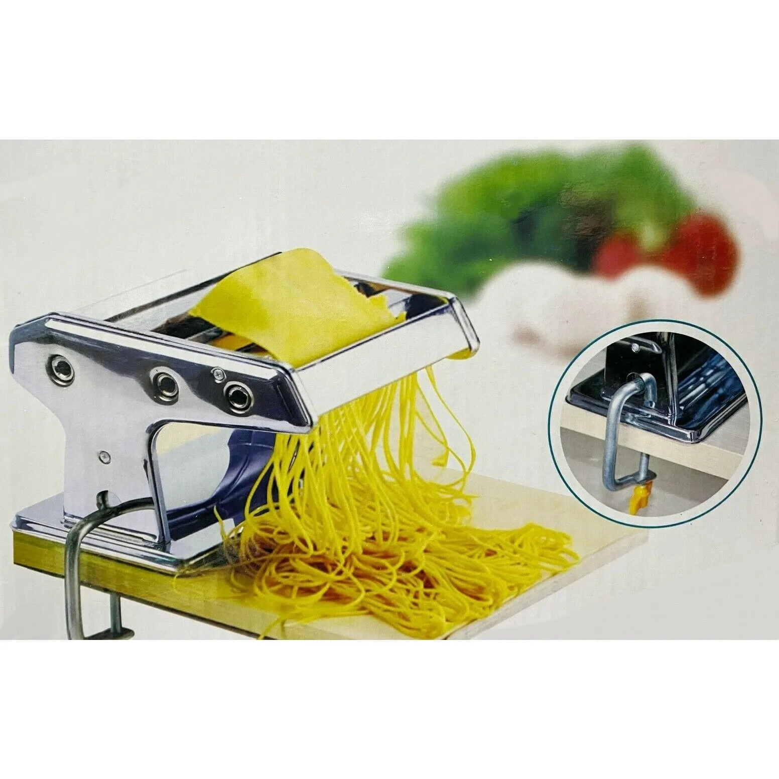 Máquina de pasta manual Para Hacer Pasta Fresca ,Tallarines,Espaguetis