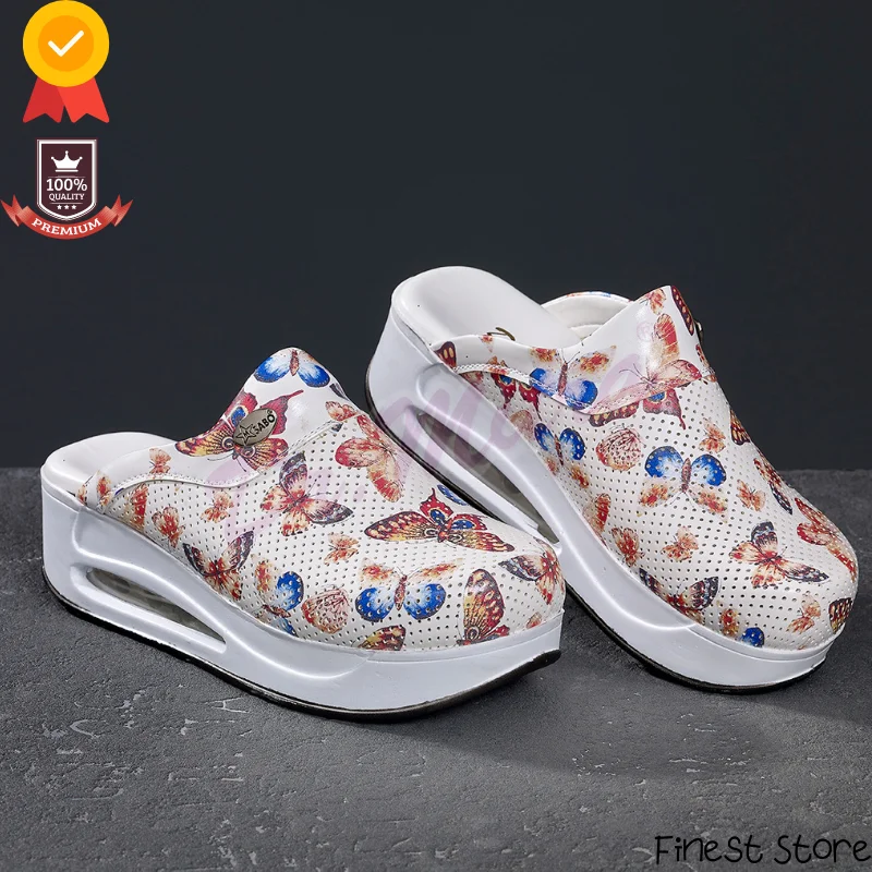 2021 Orthopedic Sabo Slippers Hospital Nurse Doctor Casual Women's Slippers Designer Shoes Ladies Summer Shoes Non-slip Mules