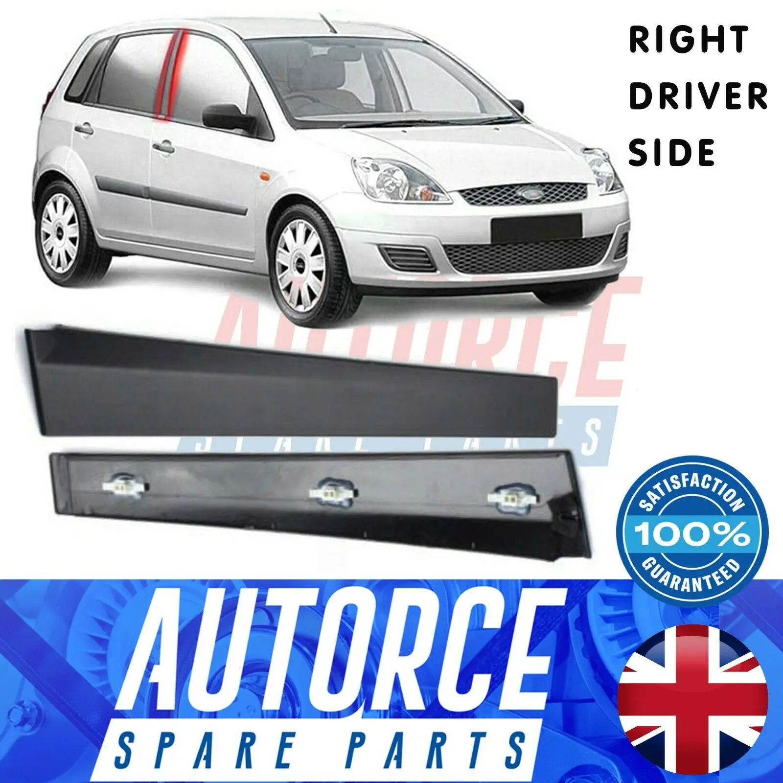 

FOR FORD FIESTA MK5 FRONT RIGHT DOOR PILLAR PLASTIC MOULDING TRIM PANEL 4/5 DOORS -FITS- 2S61-A20898-AM, 1473673, 2S61-A20898-AL