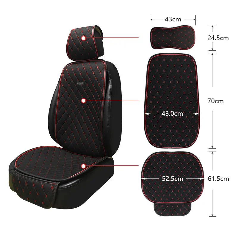 AUTOROWN Natural Flax Car Seat Cushion Universal Size Linen Fabric Seat Cover Auto Accessories Summer Automobile Seat Covers