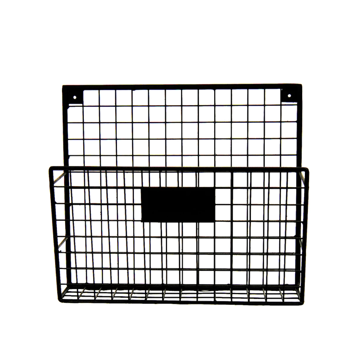 Iron Grid Wall Shelf Metal Magazine Holder, Bookshelf Single Compartment Document Rack WD233-Y1