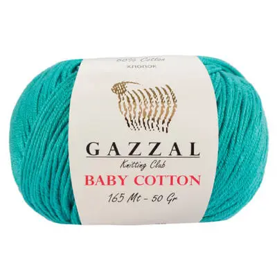 1 Ball Gazzal Baby Cotton Amigurumi Yarn 50 Gram 165 Mt. All Color Option Crochet Tool Kit Stitch Thread String Filament Cerato