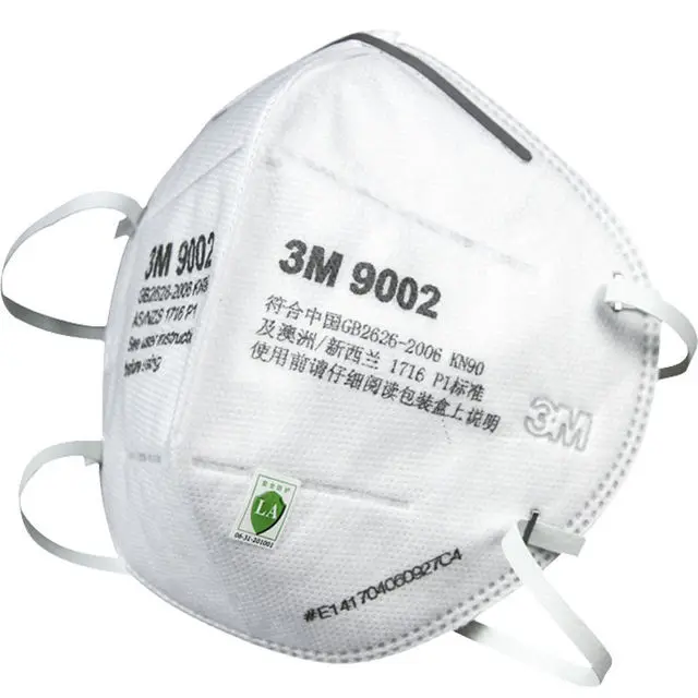 Masque de protection contre les particules et la poussière KN90, bande de sauna 3M, anti-brume, anti-vaccination 3M, original, sac de 50 pièces, 9002